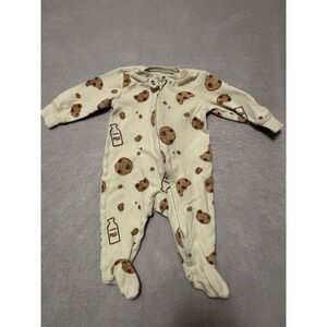 Carters Baby Boys Cookies and Milk Footed Pajamas Sleeper Green 3 Months 3M